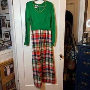 Vintage Plaid Skirt Dress sz Small